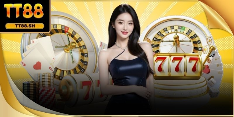 Bàn roulette và giao diện đặt cược tại Casino TT88