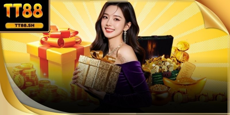 Giao diện nhận thưởng chào mừng trong mục Khuyến Mãi TT88